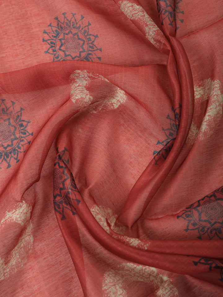 Maroon Art Silk Plain Unstitched Dress Material