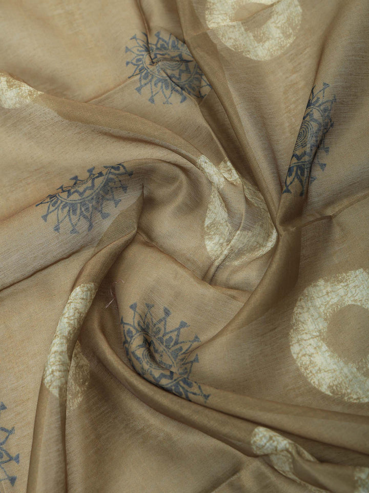 Mehndi Art Silk Plain Unstitched Dress Material