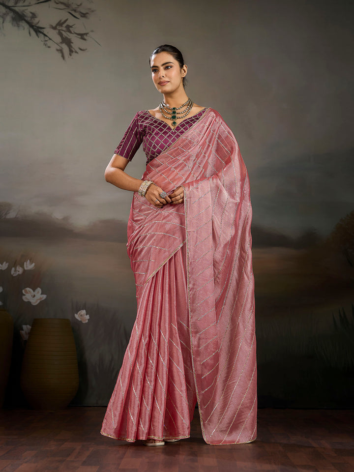 Gazari Chiffon Embroidered Sarees