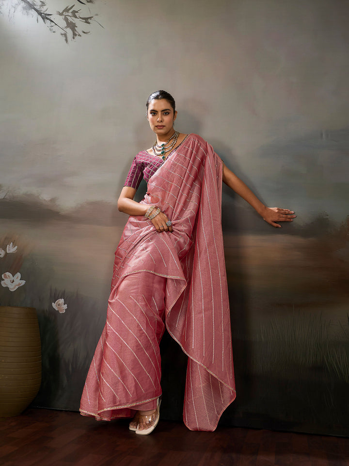 Gazari Chiffon Embroidered Sarees