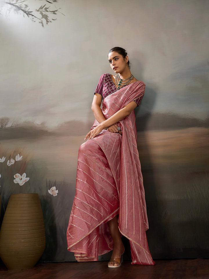 Gazari Chiffon Embroidered Sarees