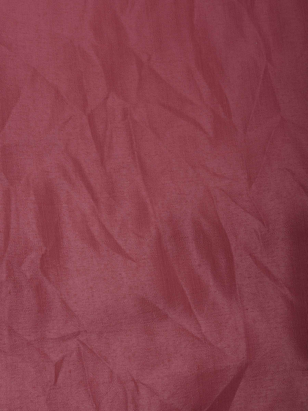 Pink Chanderi Embroidered Unstitched Dress Material