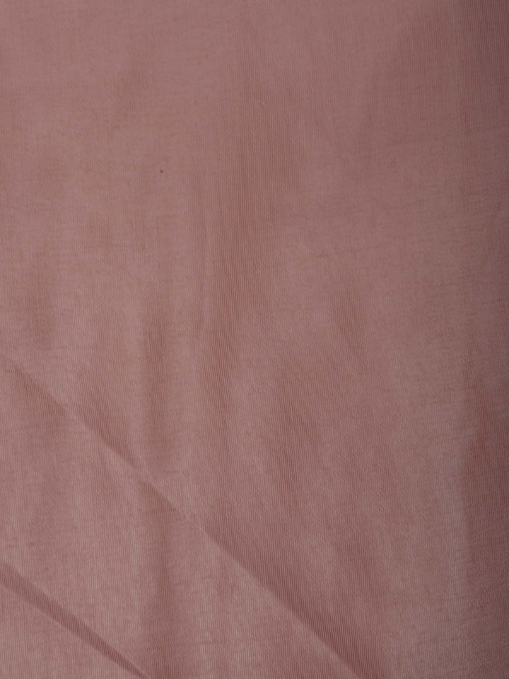 Peach Chanderi Embroidered Unstitched Dress Material