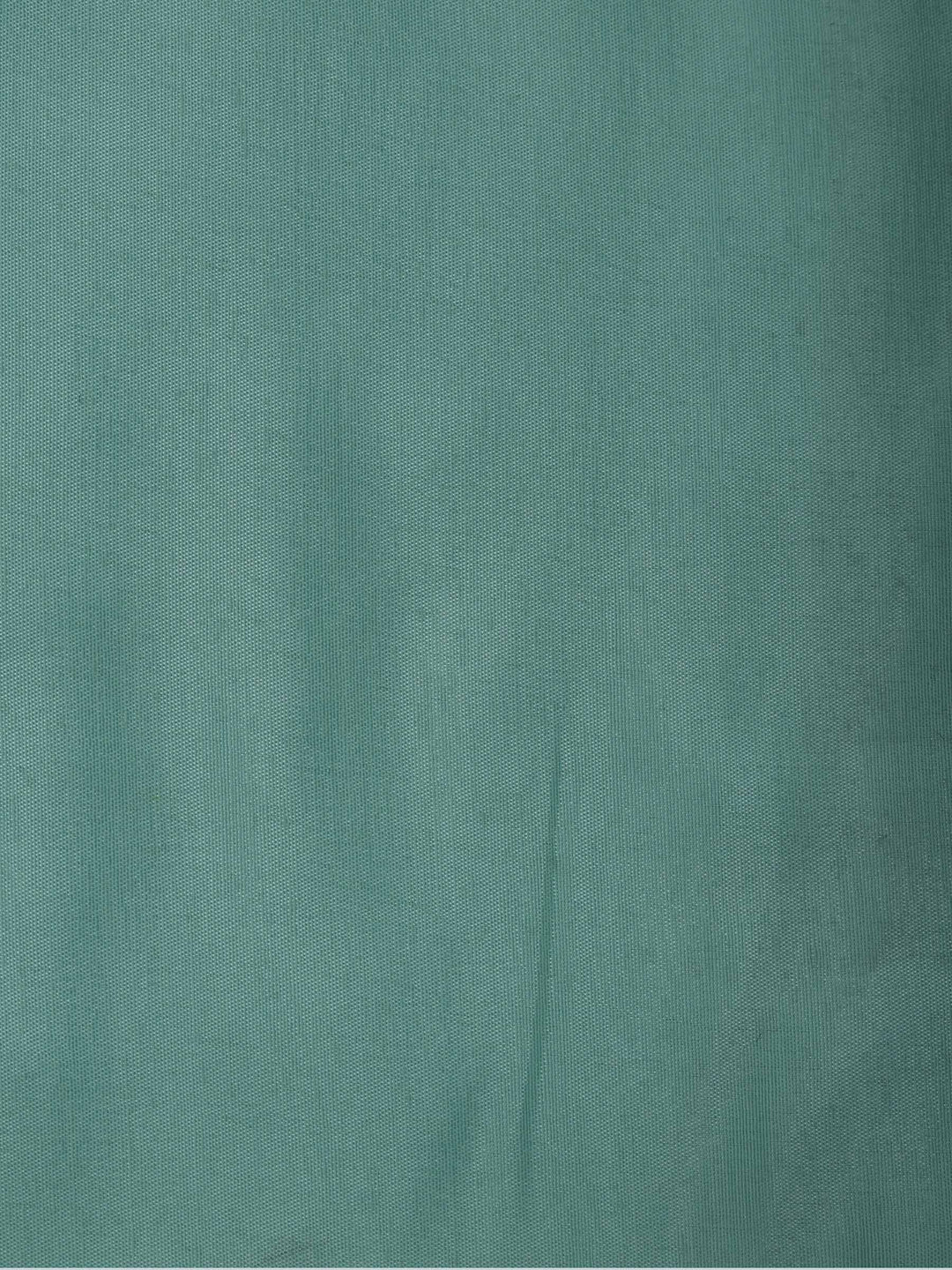 Sea Green Chanderi Embroidered Unstitched Dress Material
