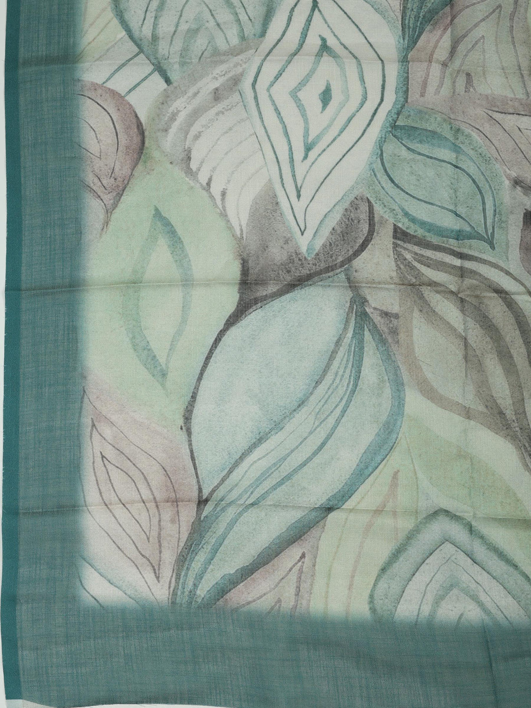Green Tissue Embroidered Unstitched Dress Material