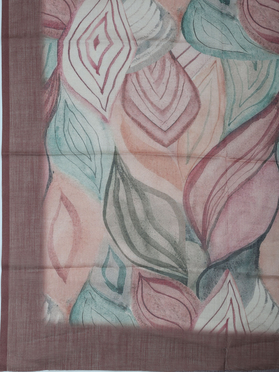 Brown Tissue Embroidered Unstitched Dress Material