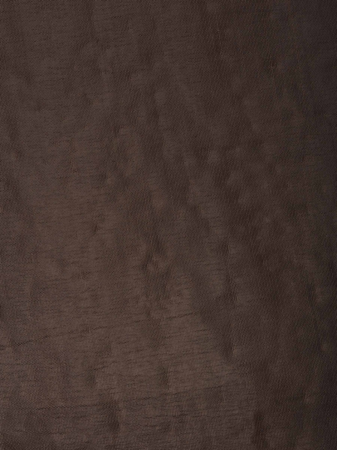 Brown Tissue Embroidered Unstitched Dress Material
