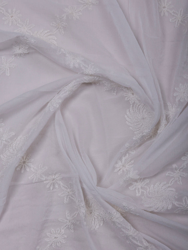 Pink Cotton Blend Embroidered Unstitched Dress Material