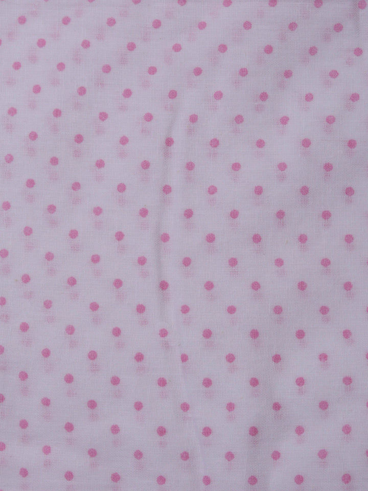 Pink Cotton Blend Embroidered Unstitched Dress Material