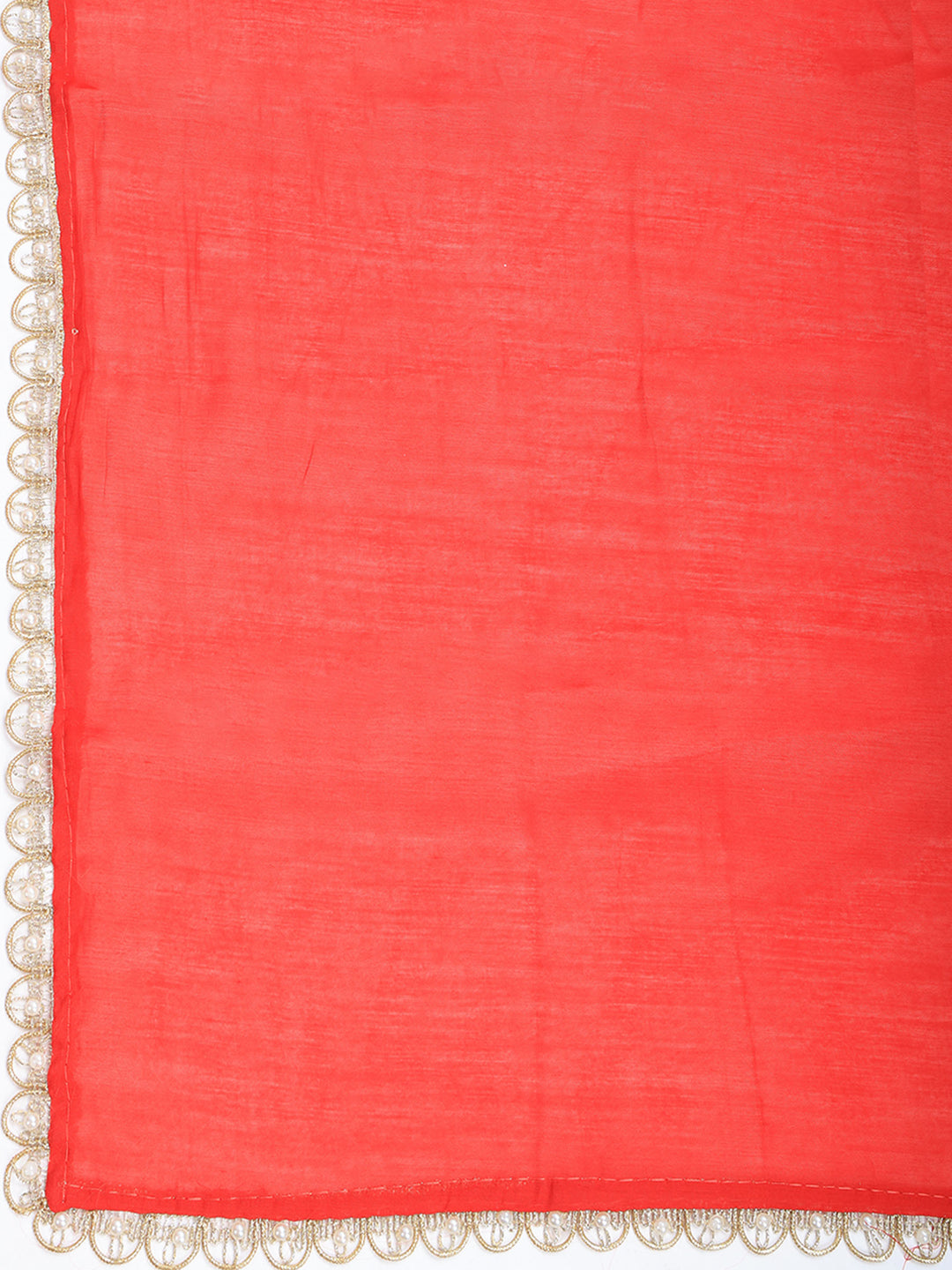 Red Art Silk Embroidered Kurta With Pant &amp; Dupatta
