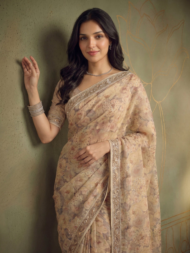 Hyacinth Art Silk Printed Saree
