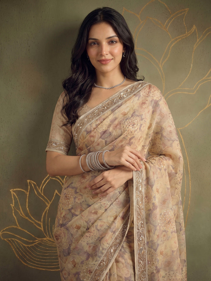 Hyacinth Art Silk Printed Saree