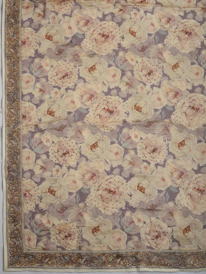 Hyacinth Art Silk Printed Saree