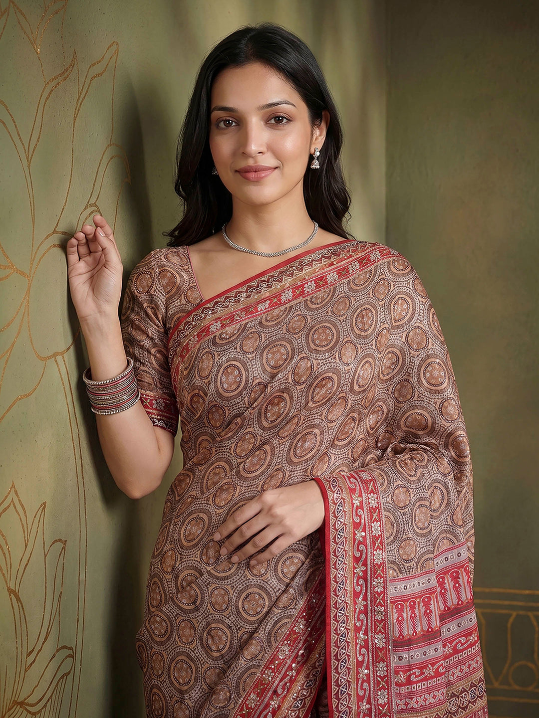 Rani Art Silk Printed Saree