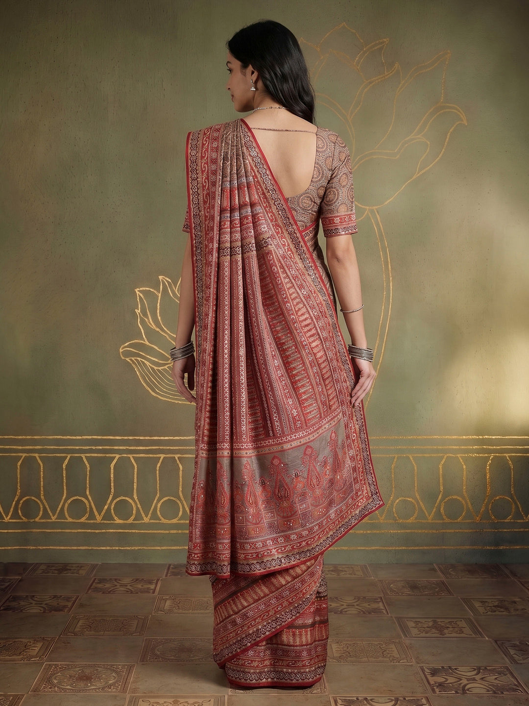 Rani Art Silk Printed Saree