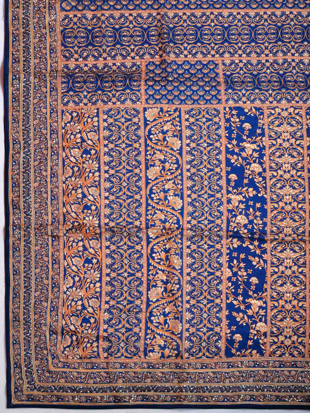 Blue Art Silk Printed Saree