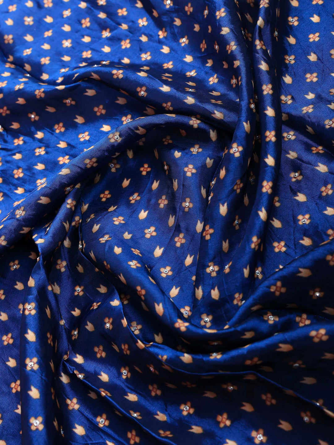 Blue Art Silk Printed Saree