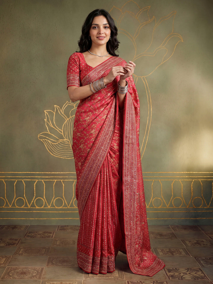 Rani Art Silk Printed Saree
