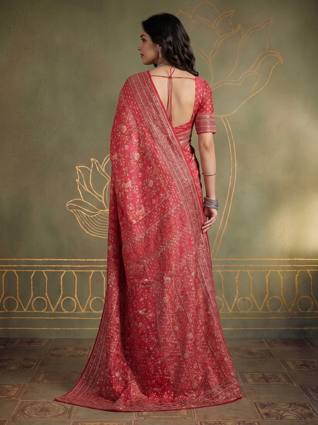 Rani Art Silk Printed Saree