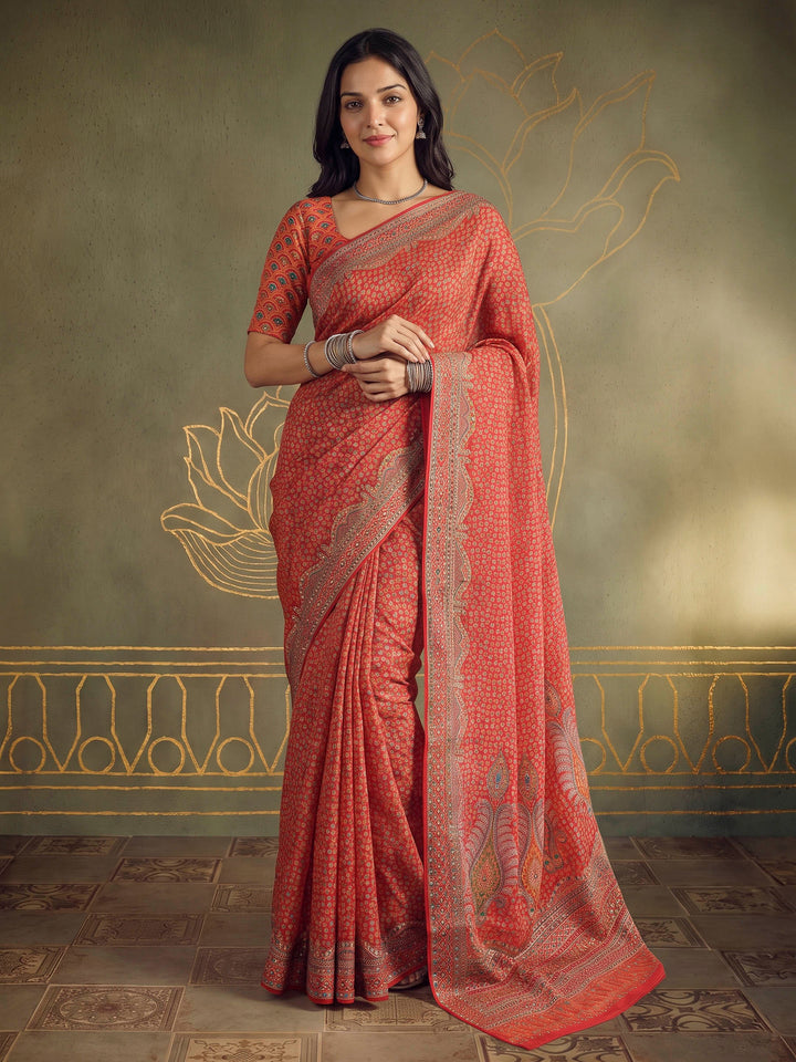 Rani Art Silk Printed Saree