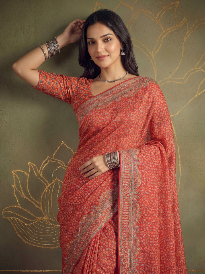 Rani Art Silk Printed Saree
