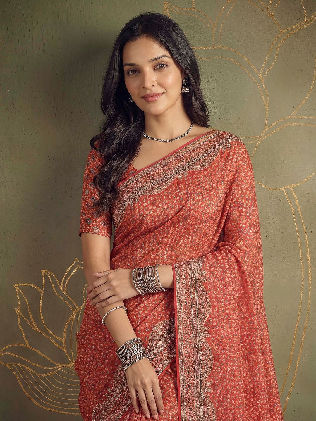 Rani Art Silk Printed Saree