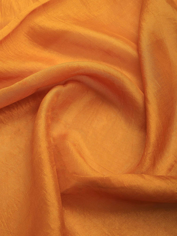 Mustard Art Silk Woven Saree