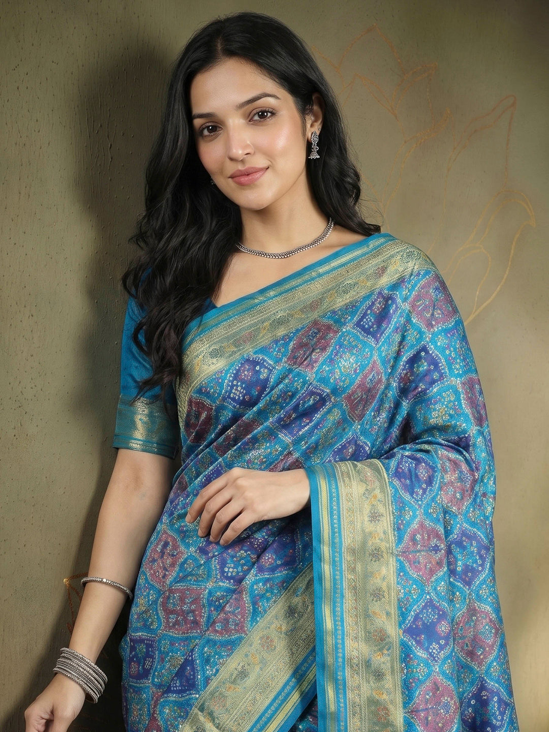 Firozee Art Silk Woven Saree