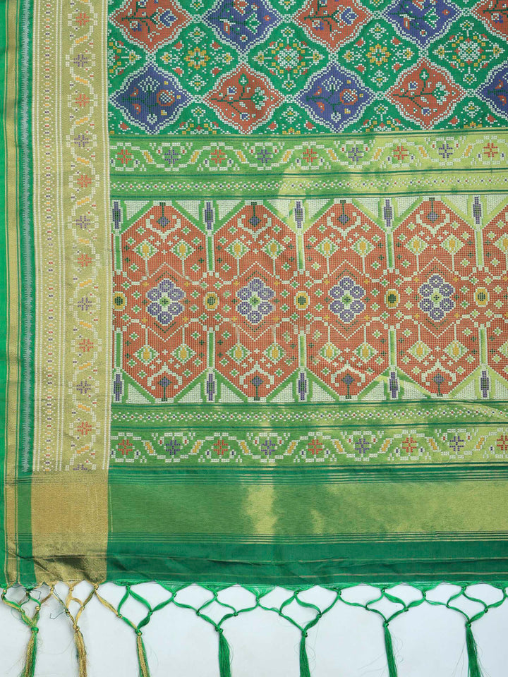 Green Art Silk Woven Saree