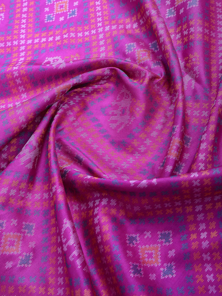 Magenta Art Silk Woven Saree