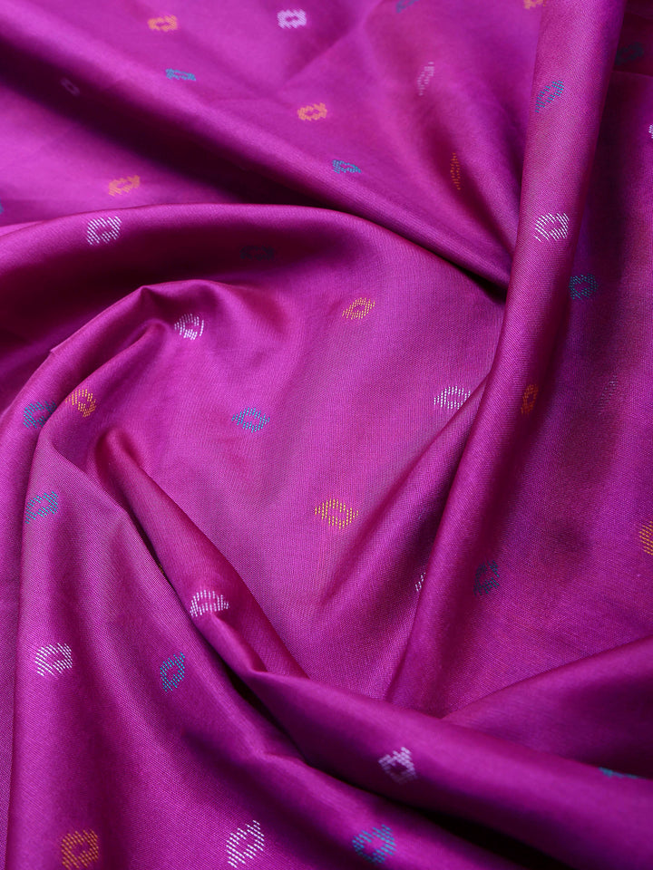 Magenta Art Silk Woven Saree