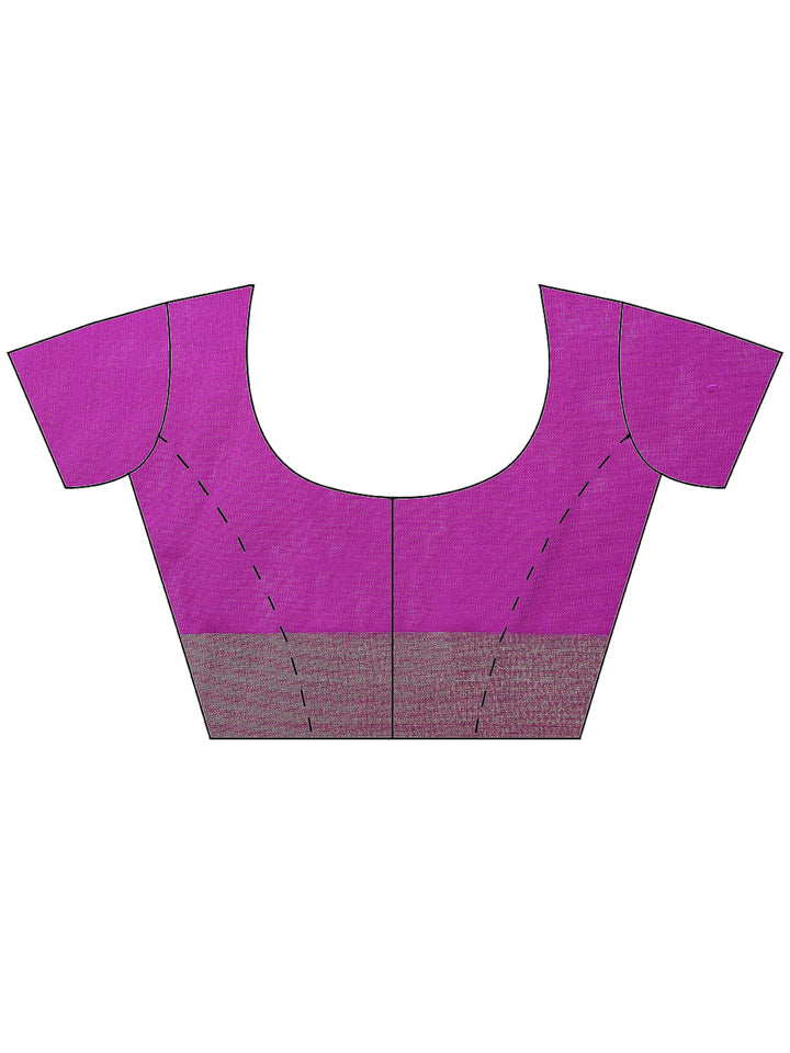 Magenta Art Silk Woven Saree