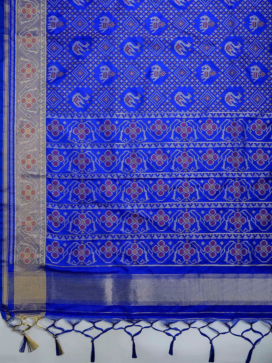 Royal Blue Art Silk Woven Saree