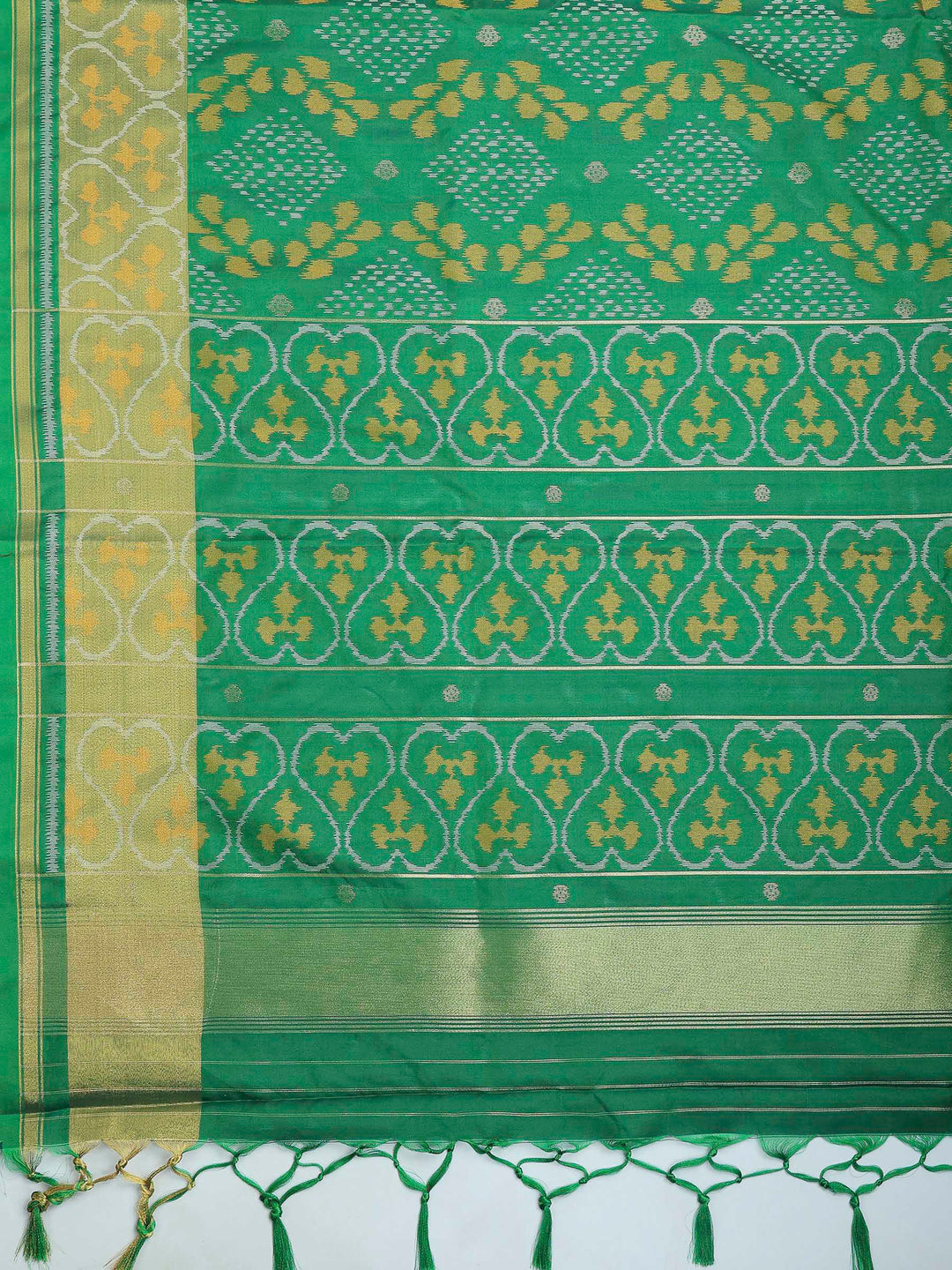 Green Art Silk Woven Saree