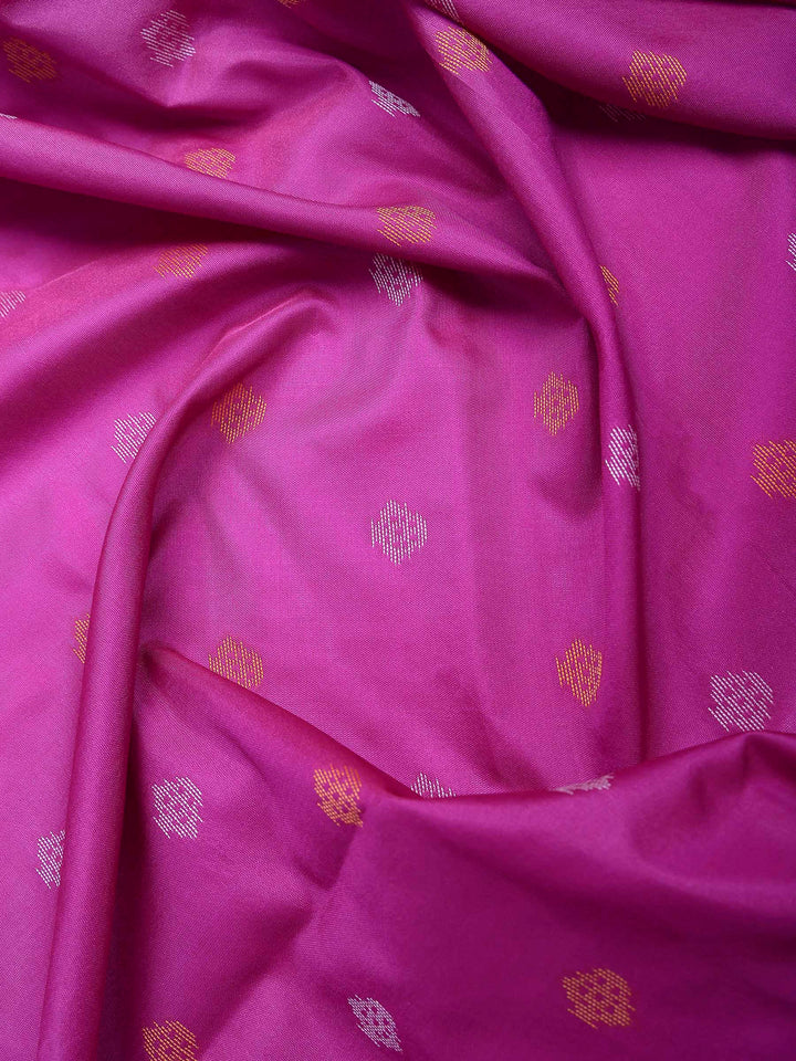 Magenta Art Silk Woven Saree