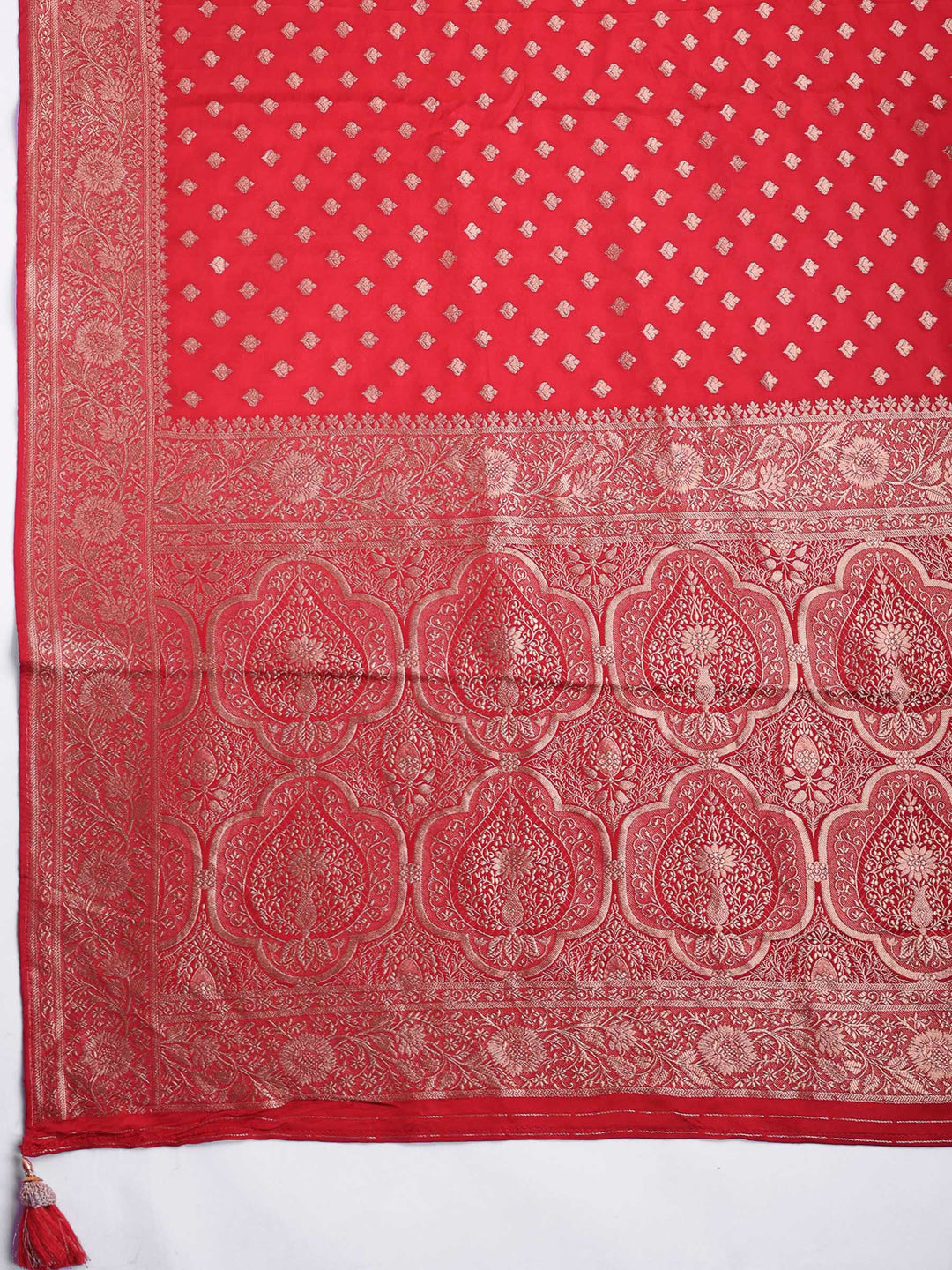 Rani Satin Woven Saree