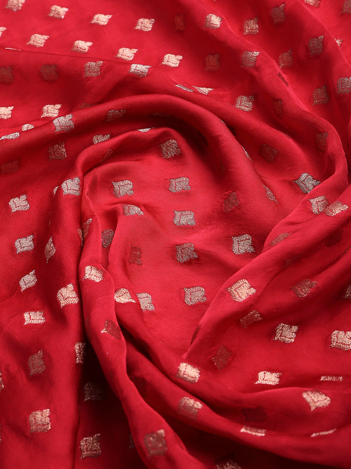 Rani Satin Woven Saree