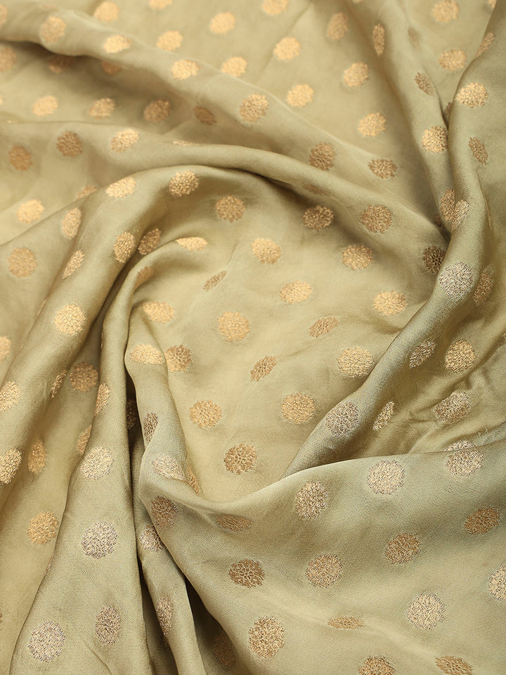 Bottle Green Satin Woven Saree