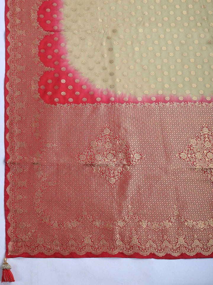 Rani Satin Woven Saree