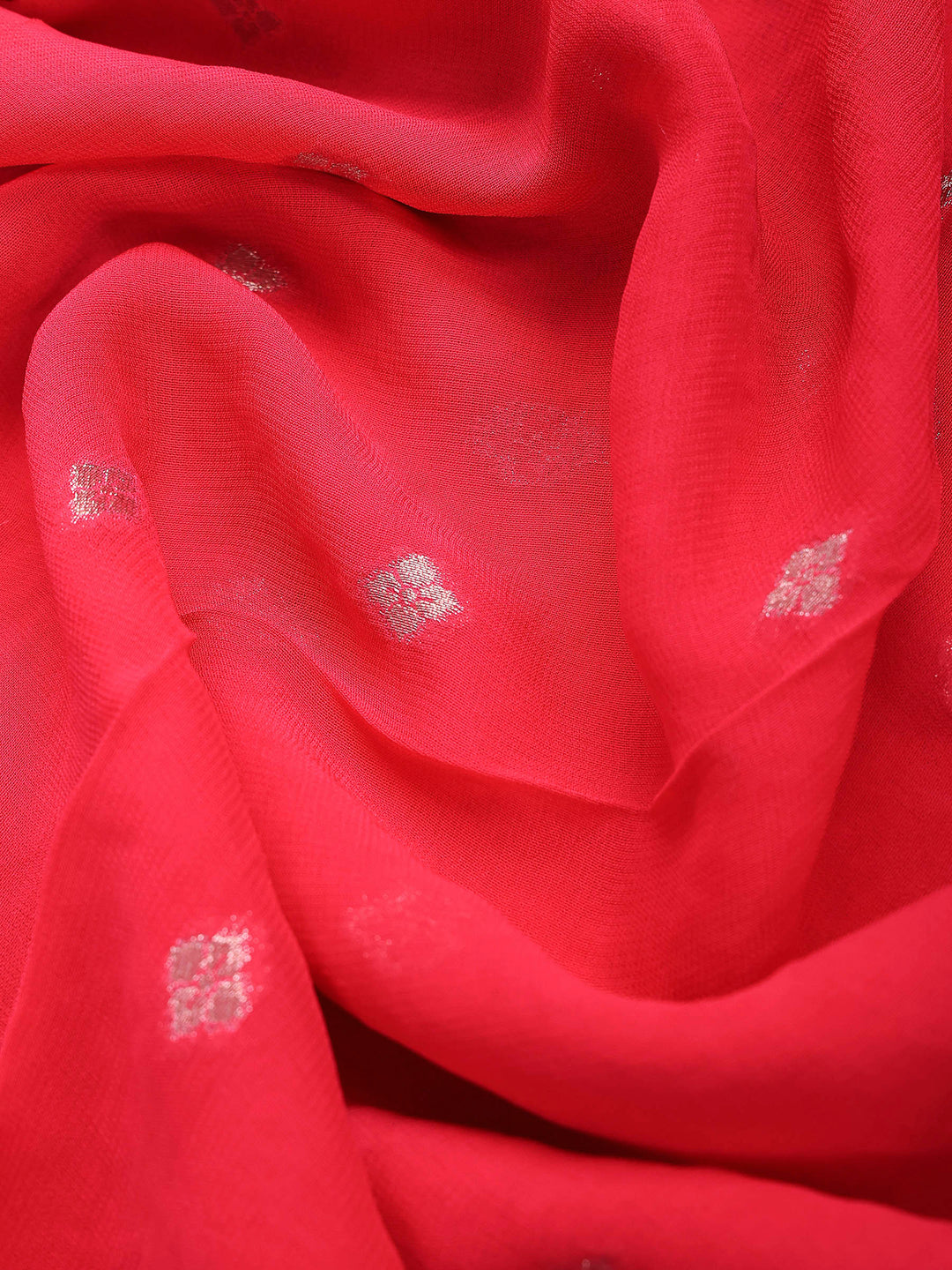 Rani Georgette Woven Saree