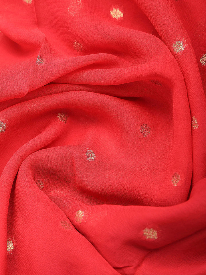 Bottle Green Georgette Woven Saree