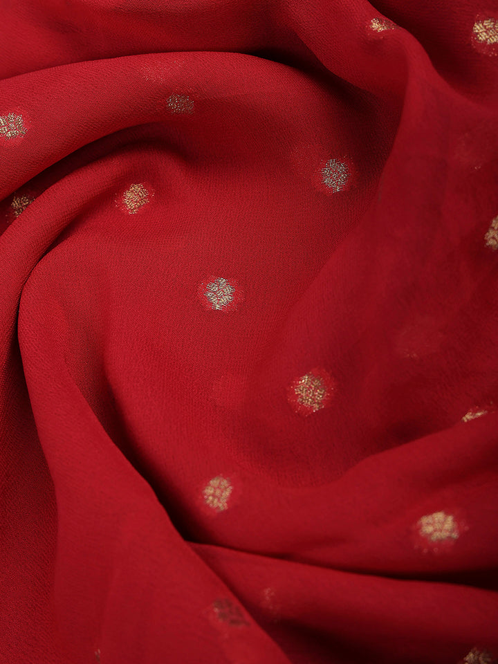 Navy Blue Georgette Woven Saree