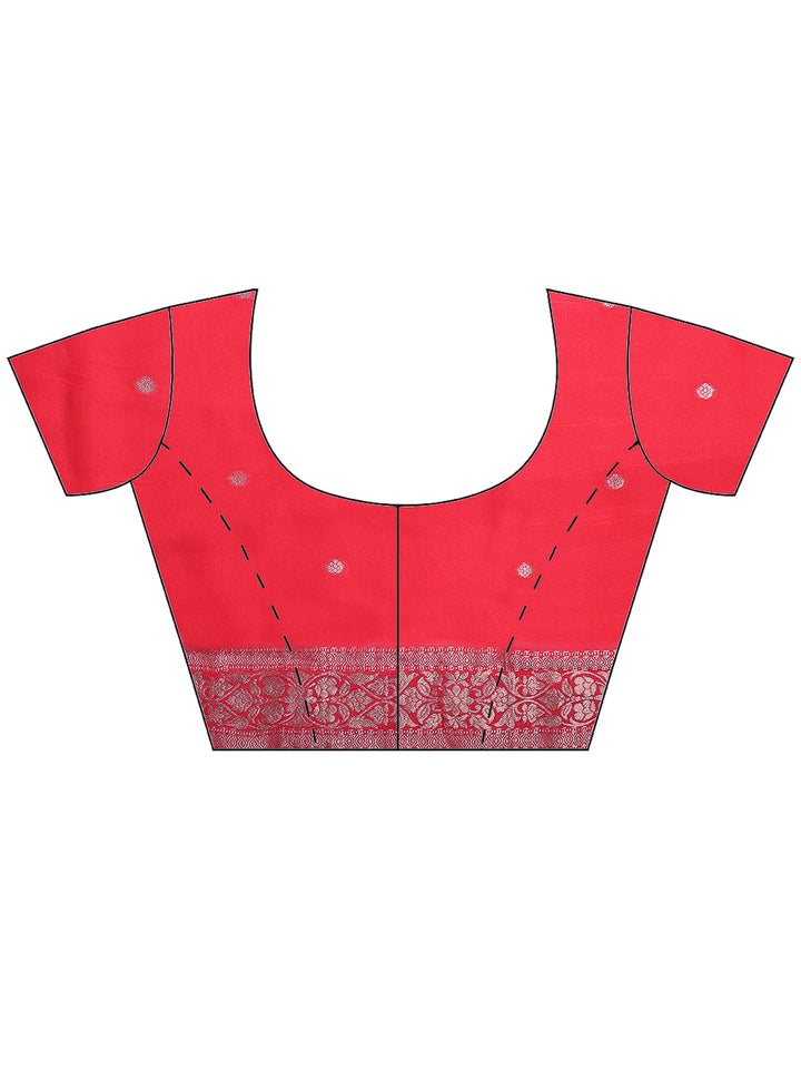 Red Georgette Plain Saree
