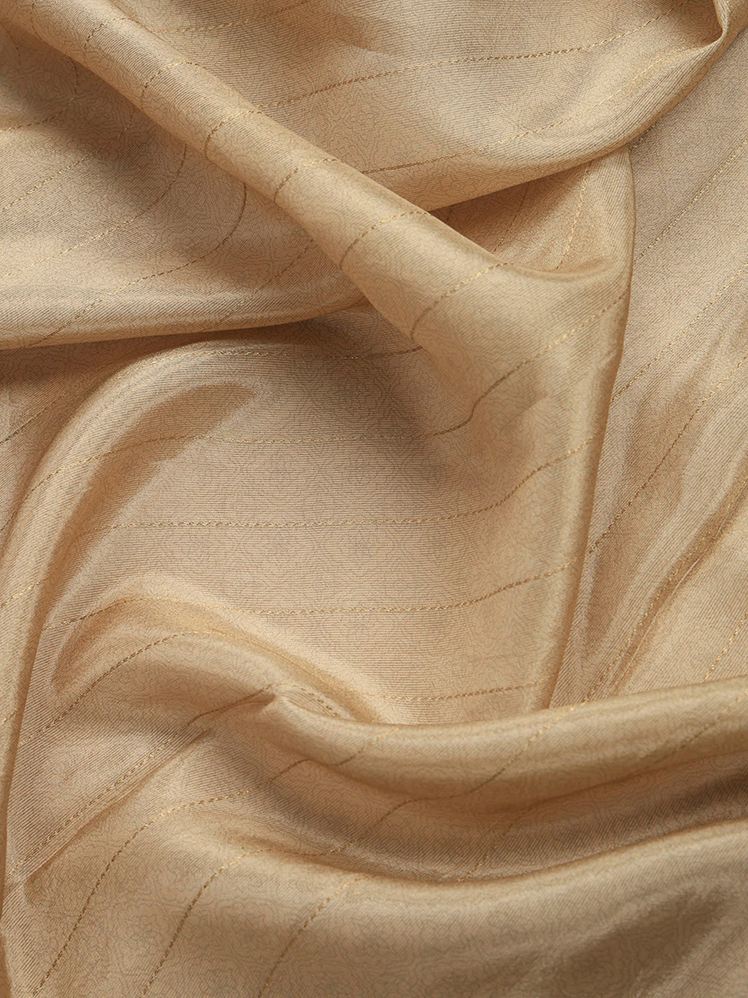 Beige Satin Woven Saree