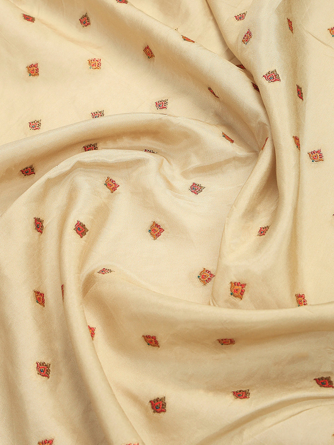 Beige Dola Silk Woven Saree