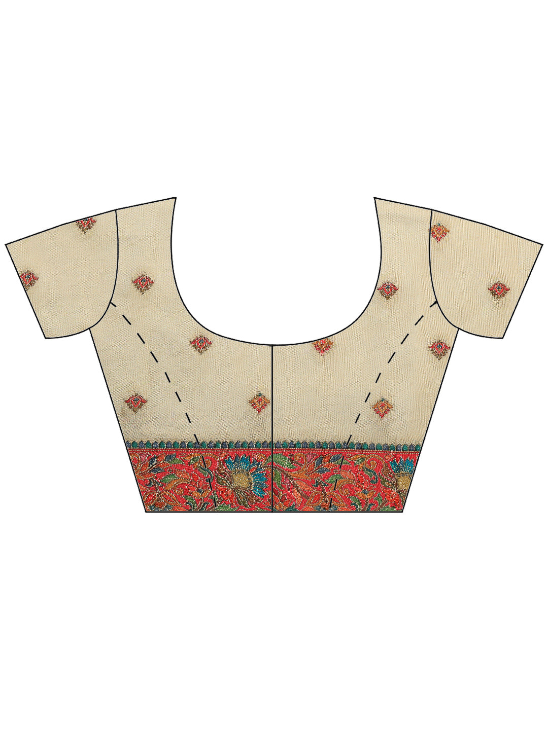 Beige Dola Silk Woven Saree