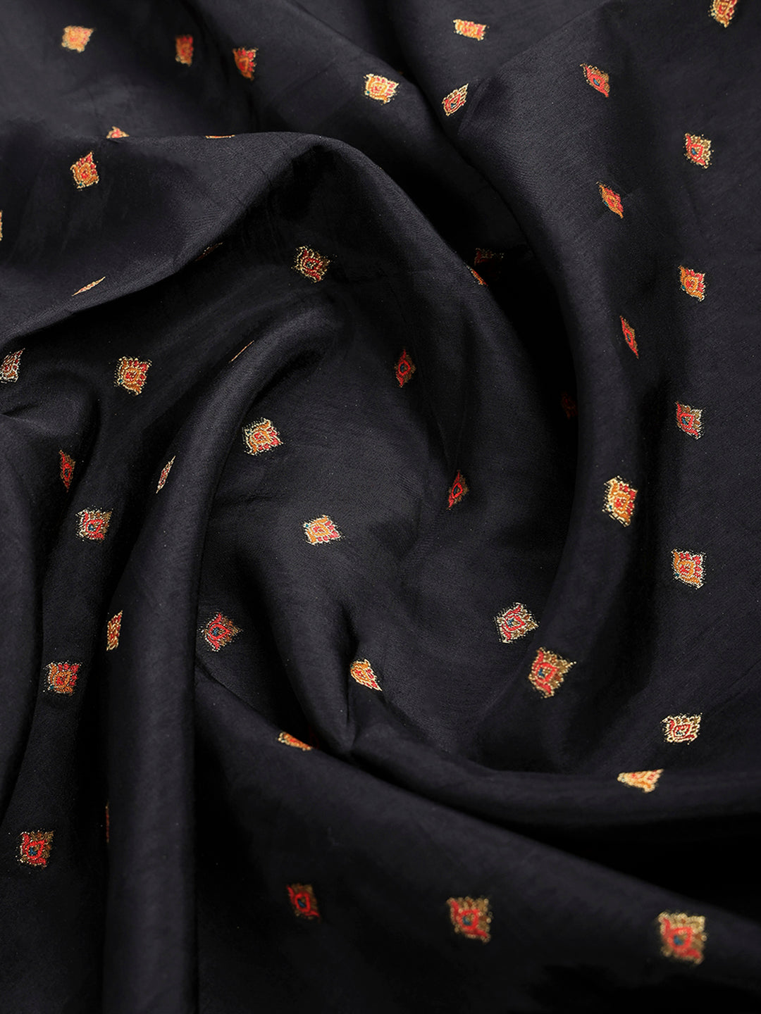 Black Dola Silk Woven Saree