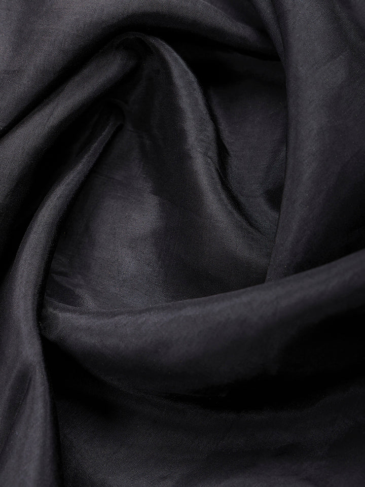 Black Dola Silk Woven Saree
