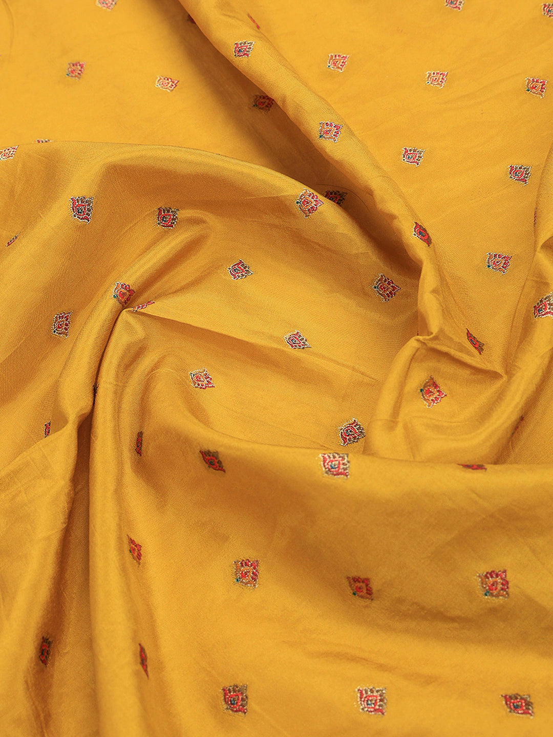 Mustard Dola Silk Woven Saree