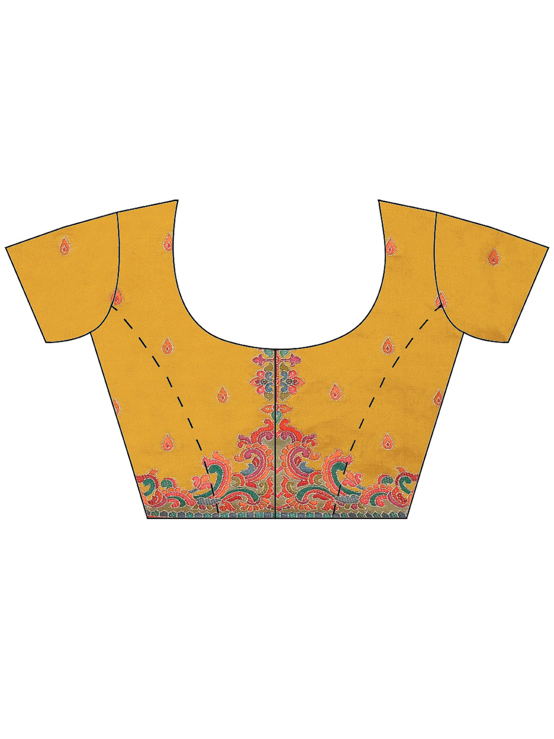 Mustard Dola Silk Woven Saree